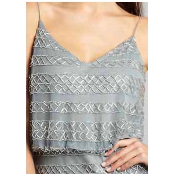 Adrianna Papell beaded slate blouson dress - Picture 3 of 8